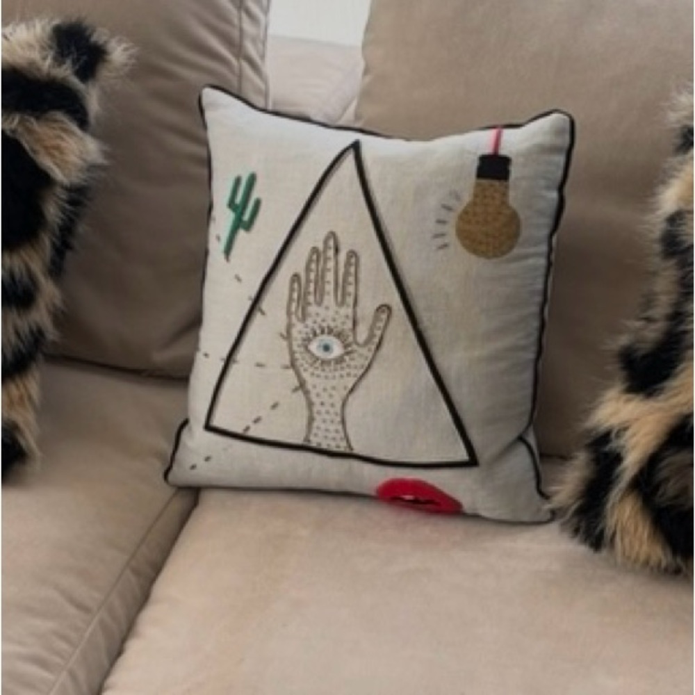 Jonathan Adler Embroidery Hand Pillow